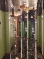 Cloisons de toilettes compactes chinoises modernes en HPL, design en panneaux alvéolaires - Écologiques, résistantes à l'eau, 12 cm d'épaisseur, pour usage hôtelier, installation rapide et facile