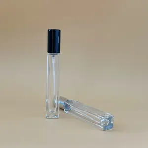 Rolo de óleo essencial quadrado vazio personalizado, redondo, 10ml, vidro transparente, na garrafa, para perfume, venda imperdível