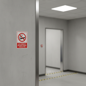 Pegatina de vinilo para prohibir el fumar, para concienciar en el lugar de trabajo - Product Image 3