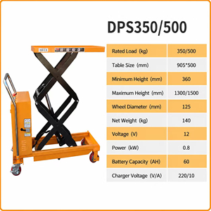 Hot Selling Mobile Lift Table DPS350 Semi Electric Lifting Platform 140kg/1.5m Economical Mold <b>Handling</b> Lifting Logistics - Product Image 2
