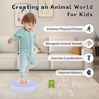 Tapis de danse interactif éducatif Montessori rechargeable avec LED, piano tactile et sons d'animaux pour l'apprentissage musical des enfants