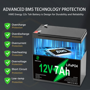 แบตเตอรี่ลิเธียมไอออนทรงกระบอกแบบชาร์จได้ HOWELL <span class=keywords><strong>12V</strong></span> <span class=keywords><strong>7Ah</strong></span> Lifepo4 สำหรับรถของเล่นเด็ก แบตเตอรี่ลิเธียม <span class=keywords><strong>7Ah</strong></span> แบบ Deep Cycle - Product Image 5