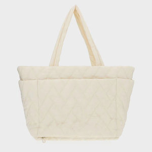 Quilted Nylon Crossbody Tote Gym Travel <strong>Bag</strong> <strong>Solid</strong> Pattern Zipper Closure Lining Portable <strong>Black</strong> Shoulder <strong>Bag</strong> - Product Image 5