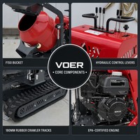 Mini-chargeuse sur chenilles VOER F150, poids opérationnel 642 kg, capacité de la benne 0,145 m³, équipement de chantier professionnel, vente en gros