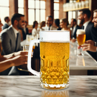 Verres à bière classiques personnalisés avec logo pour hommes, verres à bière avec poignée, tasses à sublimation, mugs 500 ml en verre sodocalcique, livraison gratuite