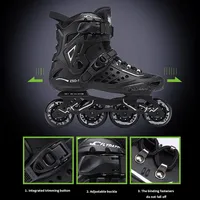 Patins à roulettes de slalom freestyle RS pour adultes avec roues de 80 mm, patins de grande taille en gros, chaussures de patins à roulettes de vitesse en ligne