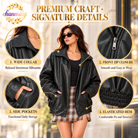 Veste oversize pour femme, style streetwear élégant et cool, idéale pour l'automne et l'hiver