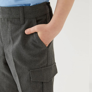 Custom Design <strong>Grey</strong> Kids Primary Boys Cargo <strong>School</strong> Uniform <strong>Shorts</strong> - Product Image 4