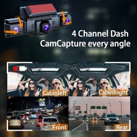 Caméra embarquée 4 canaux 1080P pour voiture, vision 360°, Wi-Fi, avec vision nocturne, pour enregistreur de conduite de taxi et DASHCAM