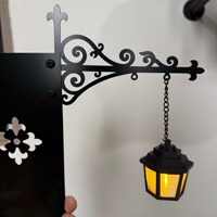 Serre-livres en métal style gothique avec mini lanterne LED suspendue, décoration de bibliothèque vintage, style littéraire d'Halloween, ornement de table pour la maison