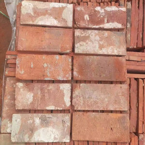 Ladrillos de arcilla roja antiguos vintage, construcción de cerámica sinterizada con función de ladrillos refractarios sólidos, decoración de pared, Material de cemento - Product Image 1