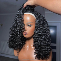 Nouvelle perruque 3-en-1 demi-perruque Afro Kinky Curly perruque de cheveux humains bruts birmans sans couture Flip Over Drawstring No Leave Out Wear Go Glueless perruque