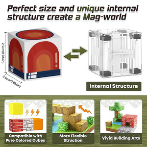 ตัวต่อแม่เหล็กสร้างสถานีดับเพลิง3D 118ชิ้นชุดของเล่นสเต็มก้อนแม่เหล็กขนาด1นิ้วของเล่นทางประสาทสัมผัสมอนเตสซอรี่ - Product Image 2