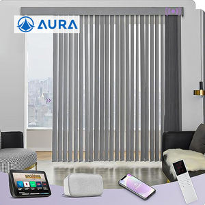 Stores verticaux électriques automatiques modernes et élégants, occultants et translucides, pour grandes fenêtres, avec télécommande - Product Image 1