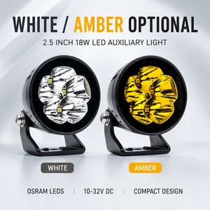 <span class=keywords><strong>Mini</strong></span> projecteur LED rond de 2,5 pouces 18W 12-32V <span class=keywords><strong>OSRAM</strong></span> P8 blanc ambre compact, projecteur auxiliaire pour moto, VTT, SUV - Product Image 2