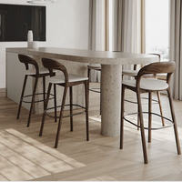 Chaise pivotante de luxe MORE DESIGN, vente en gros, échantillon gratuit, café, maison, cuisine, salle à manger, tabouret haut en bois, chaise de restaurant