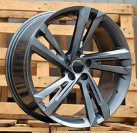 Jantes en alliage d'aluminium SYAC Factory 18 19 pouces 5*112 PCD noir brillant finition usinée/gunmetal pour voiture de tourisme Golf 8 R-Line