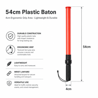 Bâton de signalisation LED à piles, lampe de signalisation pour la sécurité routière et les situations d'urgence