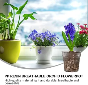 Vaso di orchidea PP vaso di fiori alto trasparente Phalaenopsis - Product Image 6