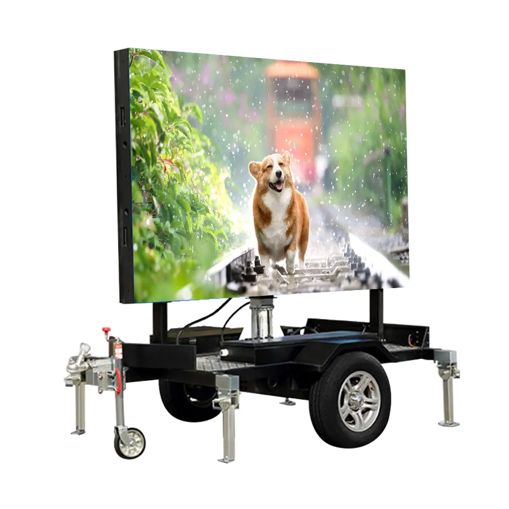 All in One Package Mobile Trailer Led Advertising Billboard Vehicle Outdoor Events Display Screen Video Wall Signage Board