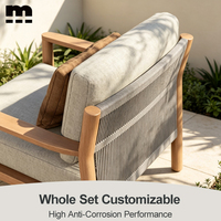 Villa Maßgefertigtes Luxus-Gartensofa-Set Ganzjährig Wetterfestes Outdoor-Hof Wasserfestes Sofa-Set