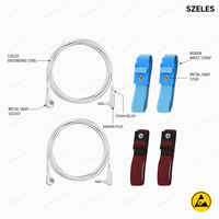 Bande antistatique de qualité industrielle avec cordon enroulé et pince crocodile |   Bracelet antistatique en métal ESD durable
