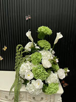 Nouvelle composition florale artificielle en soie toucher réel, design personnalisé, motif floral mixte, légère et moderne, pour Thanksgiving et Nouvel An