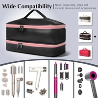 Étui de transport double couche pour sèche-cheveux et fer à boucler, sac de rangement portable pour outils de coiffure, organisateur pour salon et maison
