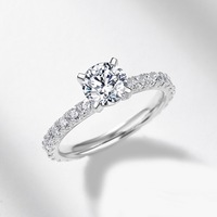 Ensemble de bagues de mariage torsadées en argent sterling S925 avec moissanite couleur D VVS1 pour femme, plaqué rhodium, certifié GRA