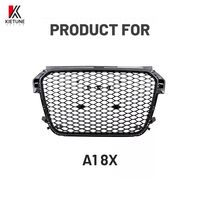 Grille de pare-chocs avant en nid d'abeille RS1 pour au-di A1 8X accessoires de gril de voiture en maille de plastique noir brillant mise à niveau 2013 2014 2015