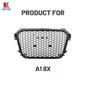 Rejilla de parachoques delantero estilo panal RS1 para au-di <span class=keywords><strong>A1</strong></span> 8X, malla de plástico negro brillante, accesorios para parrilla de coche, actualización <span class=keywords><strong>2013</strong></span> 2014 2015 - Product Image 3