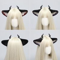 Serre-tête fantaisie Halloween, oreilles de créature diabolique, serre-tête en peluche, serre-tête spirituel du diable ciel étoilé