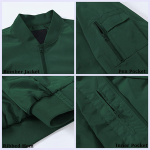 Chaqueta Bomber Casual con Cremallera, Cortavientos, Estilo Urbano, para Hombre y Mujer, Venta al Por Mayor del Fabricante - Product Image 1