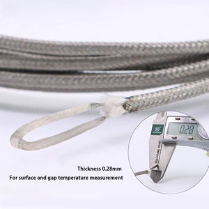 เทอร์โมคัปเปิลแบบยึดพื้นผิวเซ็นเซอร์วัดอุณหภูมิมีความยืดหยุ่นโพรบแบบฟิล์มบางสายไฟและสายเคเบิลแบบ T อุณหภูมิ1000องศา - Product Image 5