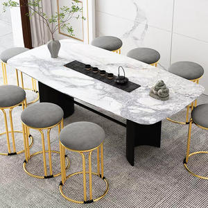 Taburetes redondos apilables para el hogar, sala de estar, diseño minimalista moderno, marco dorado, asiento de terciopelo, uso para adultos - Product Image 3