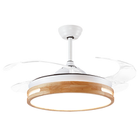 Vente en gros BLDC ventilateur de plafond lampe Ventilador DE Techo LED Dimmable 4 PC pales ventilateur de plafond moderne avec lumière et télécommande
