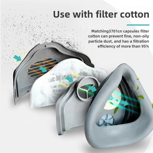 Set Masker <span class=keywords><strong>3M</strong></span> 3270 <span class=keywords><strong>3200</strong></span>+ untuk Menggunakan dengan Masker Setengah Wajah 3700, Masker Pelindung Debu Industri Grosir - Product Image 4