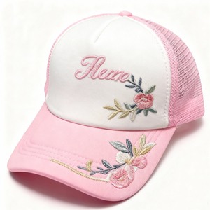 Casquette Trucker Sportive 5 Panneaux Personnalisable en Gros, Perforée au Laser, 100% Polyester Velours et Maille, Casquette Vierge en Stock - Product Image 1