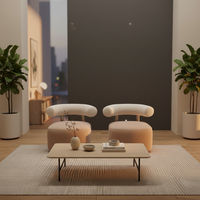 Petit canapé incurvé pour appartement, fauteuil de designer pour chambre à coucher, fauteuil de détente pour salon, balcon, canapé paresseux, chaises pour hôtel et restaurant