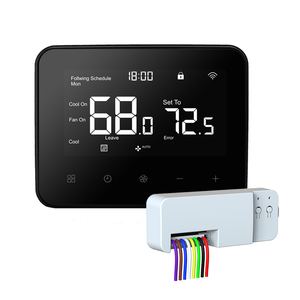 Thermostat d'ambiance programmable électronique Tuya Wifi 24V pour pompe à chaleur, température et humidité - Product Image 6