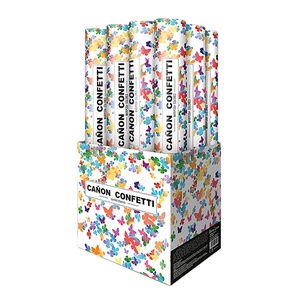 Party Love a forma di farfalla cannone Confetti di carta 50cm in porcellana metallizzata per feste colori assortiti feste di matrimoni personalizzabili - Product Image 2