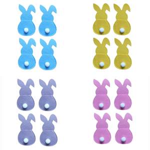 Nuevo conejito de Pascua, cubertería de fieltro, bolsa de soporte, juego de decoración, juego de cubiertos de mesa, juego de cuchillo y tenedor de cola de conejo - Product Image 5