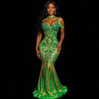 Robe longue élégante en strass pour femme, idéale pour anniversaire, remise de diplôme, soirée, cocktail, bal de promo, dîner, tenue de soirée sirène pour hôtesse ou chanteuse