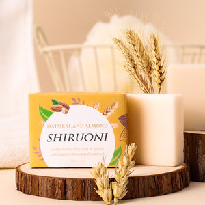 Oatmeal Almond Exfoliating Soap <strong>Bar</strong> for Gentle Dead Skin Removal Nourishing Shea Butter Moisturize <strong>Dry</strong> Skin Reveal Smooth Glow - Product Image 1