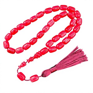 Collier de prière musulman en résine jaune de haute qualité, tasbih, chaîne de comptage de prières islamique, cadeau religieux unisexe, bijoux - Product Image 5