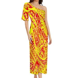 Ropa de playa de diseño Oem de gama alta personalizada Samoan Puletasi Bodycon vestido verano moda graduación Formal ropa de lujo para mujeres - Product Image 1