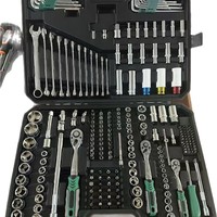 Juego de Herramientas Manuales Multiusos de 222 Piezas, Juego de Llaves de Trinquete, Destornilladores y Puntas para Reparación de Automóviles y Mantenimiento del Hogar