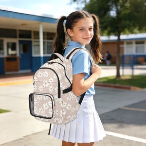 25L Custom Print Khaki Daisy Floral Travel <b>Rucksack</b> Teenager Students Children Girls Boys School Backpack with PVC Pocket - Product Image 6