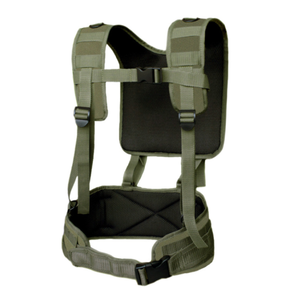 DFH815 Ceinture tactique rembourrée verte et noire camouflage pour entraînement sportif, cosplay et combat, avec harnais et bretelles – La meilleure - Product Image 1