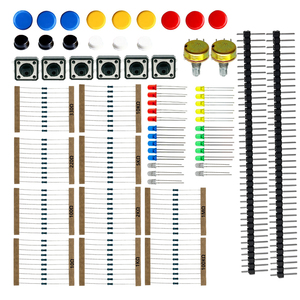 OKY1002-2 <strong>Electronics</strong> <strong>Component</strong> Pack with Resistors, LEDs, Switch, Potentiometer and Wire - Product Image 2